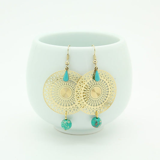 Turquoise Oriental Earrings - Yalda Concept Store Persan