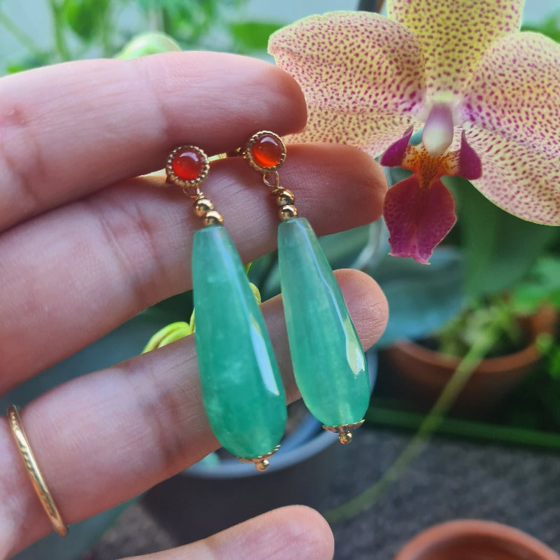 Green stones Earrings