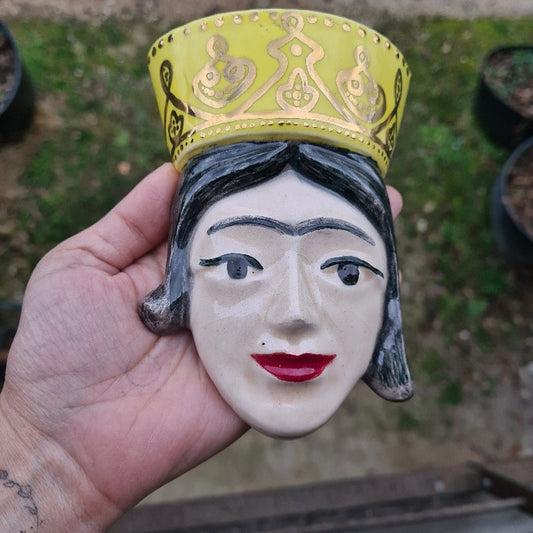 Head of the Queen, Ceramic Wall Vase