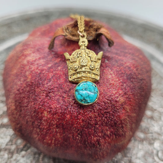 Crown and Turquoise necklace