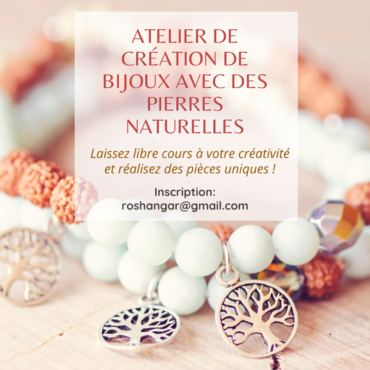 Atelier de création de bijoux avec des pierres naturelles