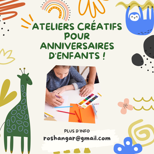 Ateliers créatifs pour anniversaires d'enfants !