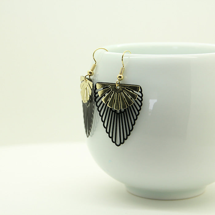 Black and Gold earrings