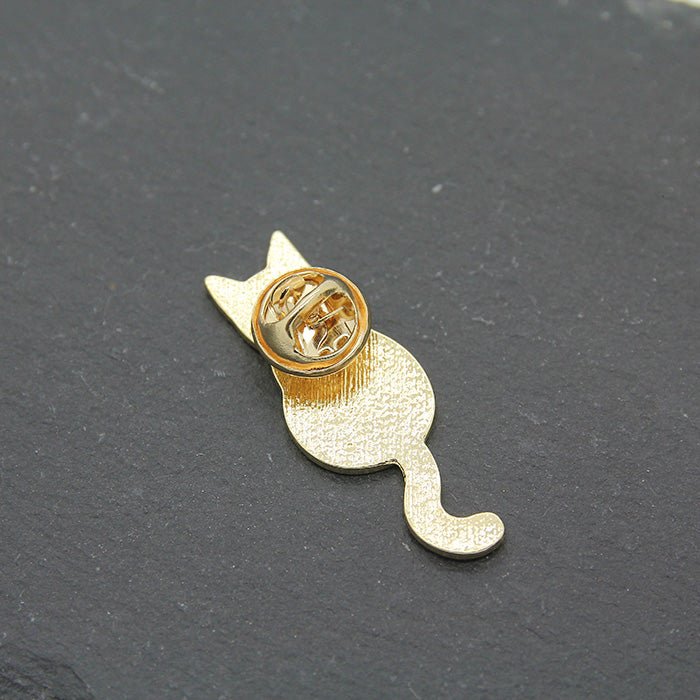 Cat moon Brooch