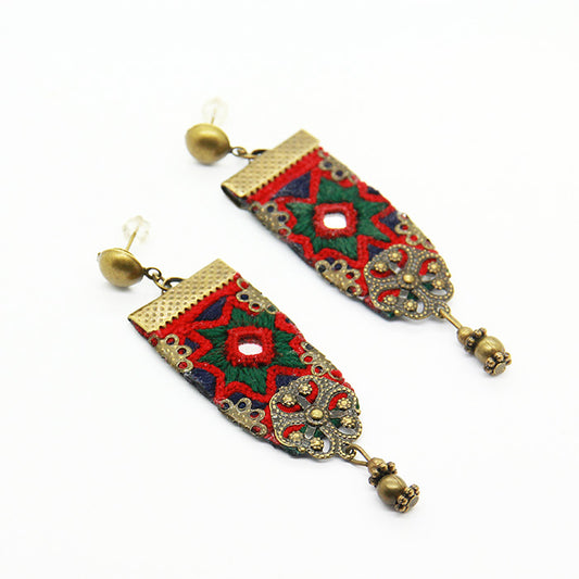 Zereshki Embroidered Treasures Earrings