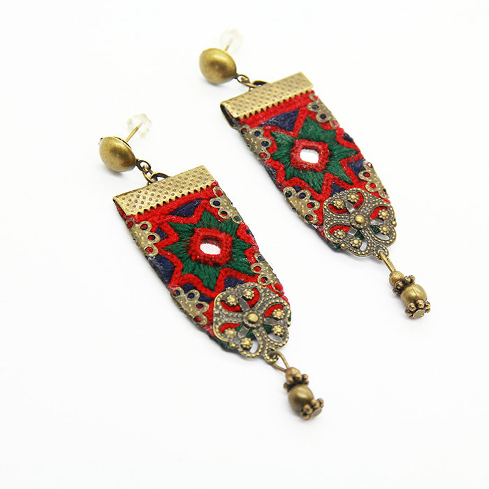 Zereshki Embroidered Treasures Earrings