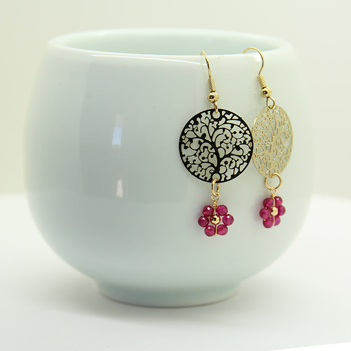 Florish tree earrings
