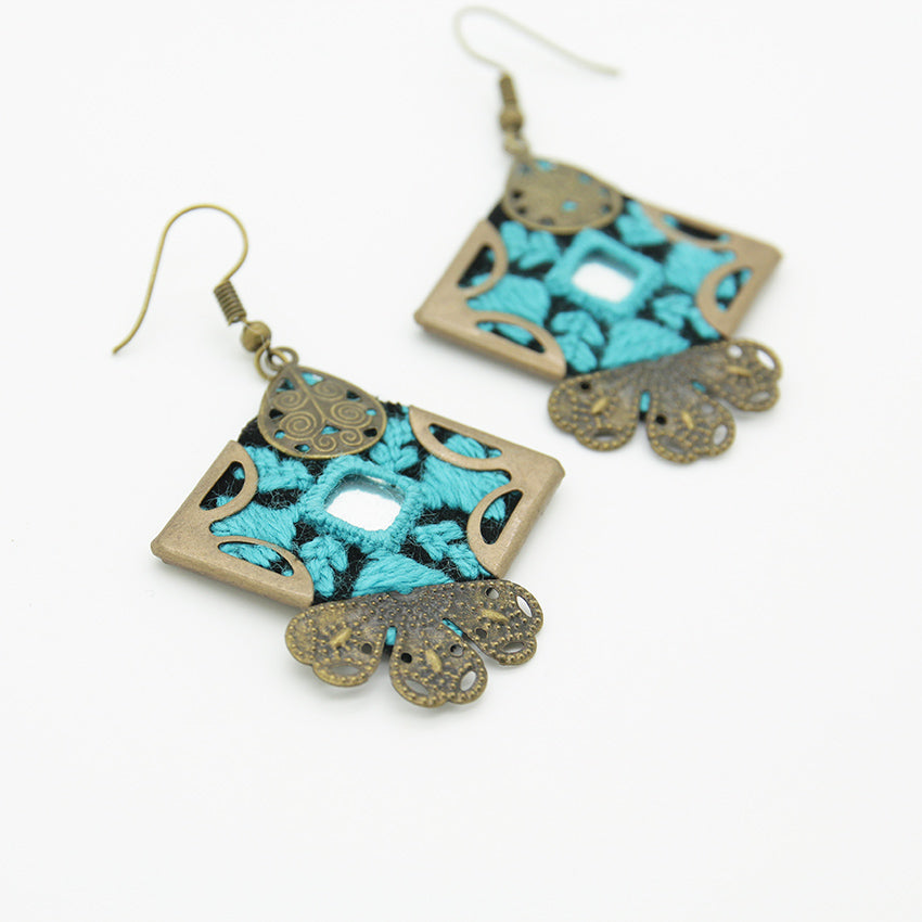 Persian Embroidered Earrings