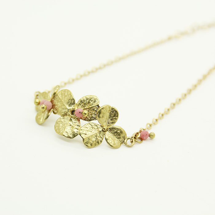 Gold ginkgo bracelet quartz