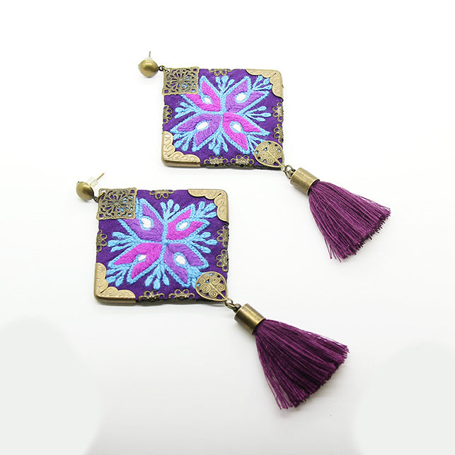 Persian Embroidered Earrings
