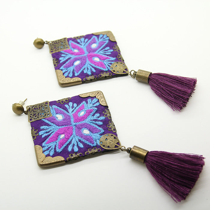 Persian Embroidered Earrings