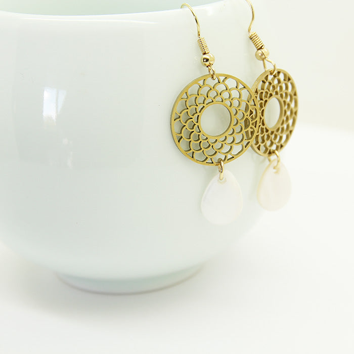 White drop  Earrings