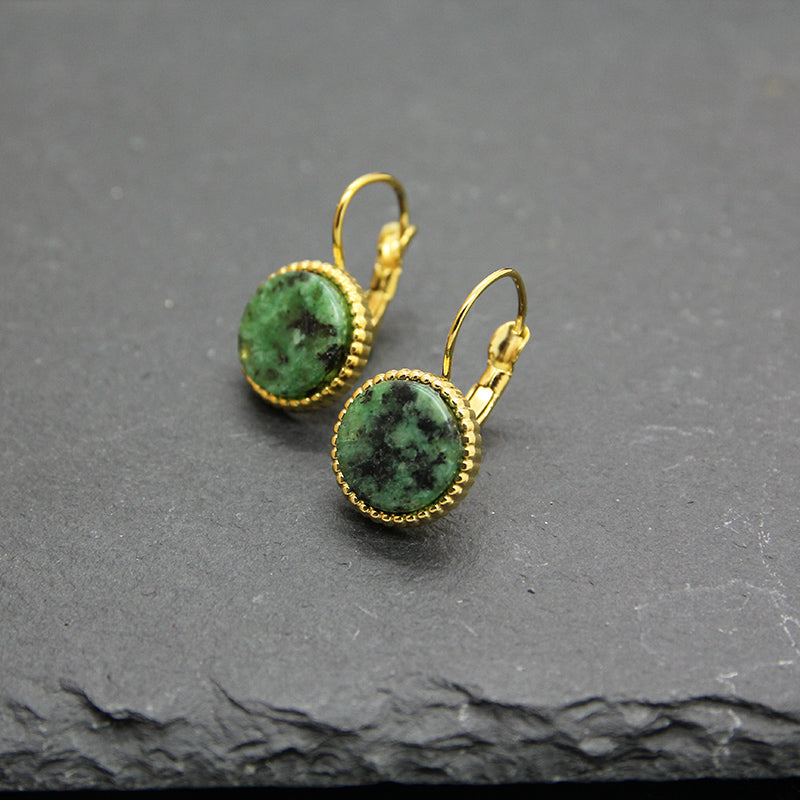 Green Apatite Earrings