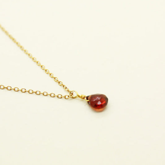 Tiny Garnet  Necklace