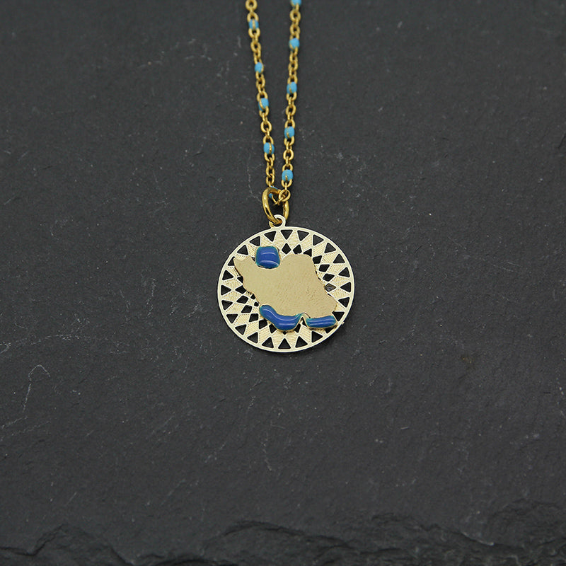 Buy wholesale 50cm necklace + Bosnia pendant with a 0.015ct diamond at your  desired location in solid 585 yellow gold