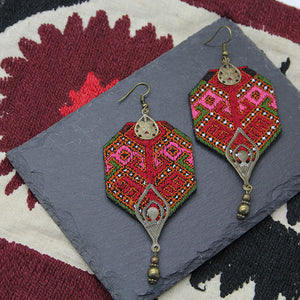 Embroidered Elegance Earrings