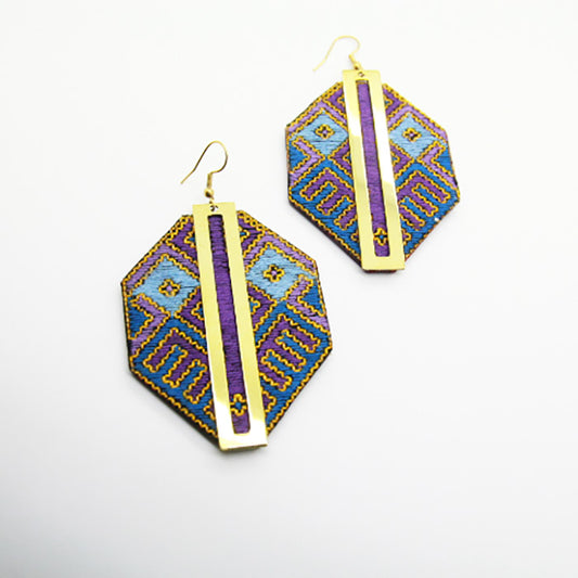 Persian Embroidered  Earrings