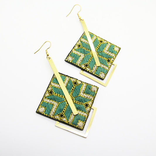 Persian Mumtaz  Embroidered  Earrings