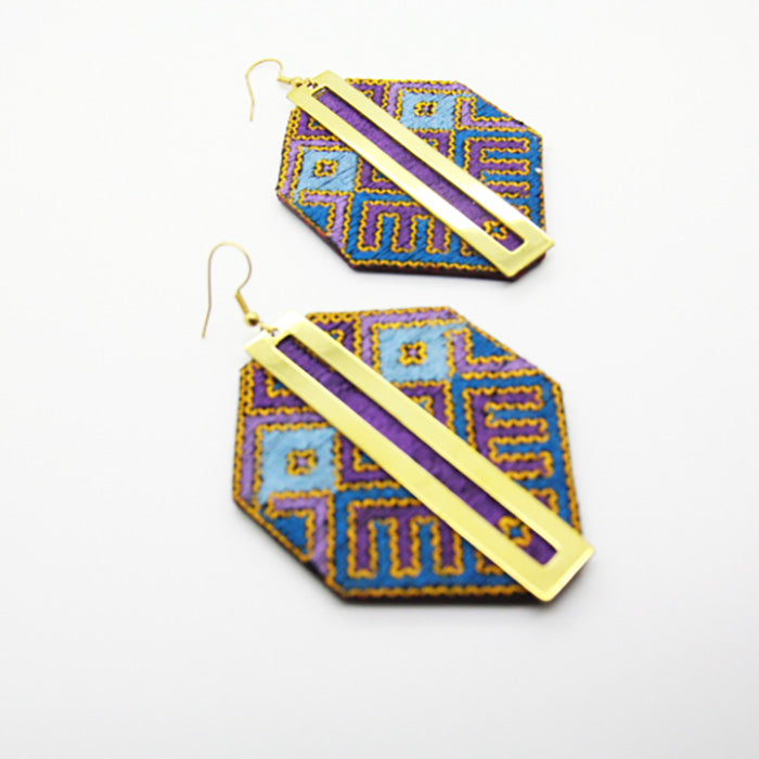 Persian Embroidered  Earrings