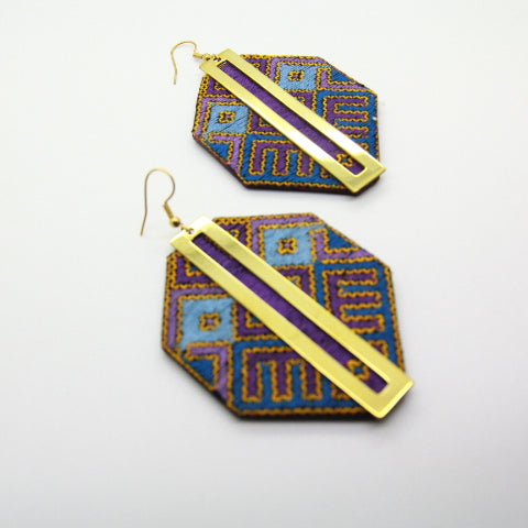 Persian Embroidered  Earrings