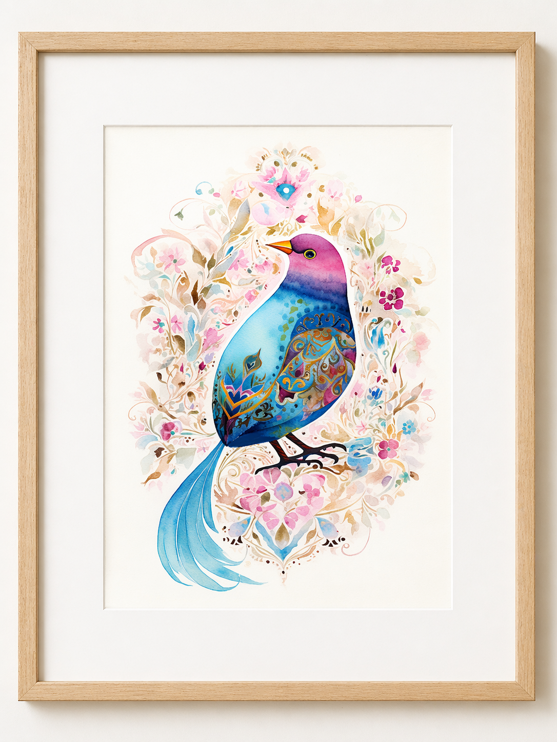 Persian bird Illustration, Art wall gift - Yalda Concept Store Persan