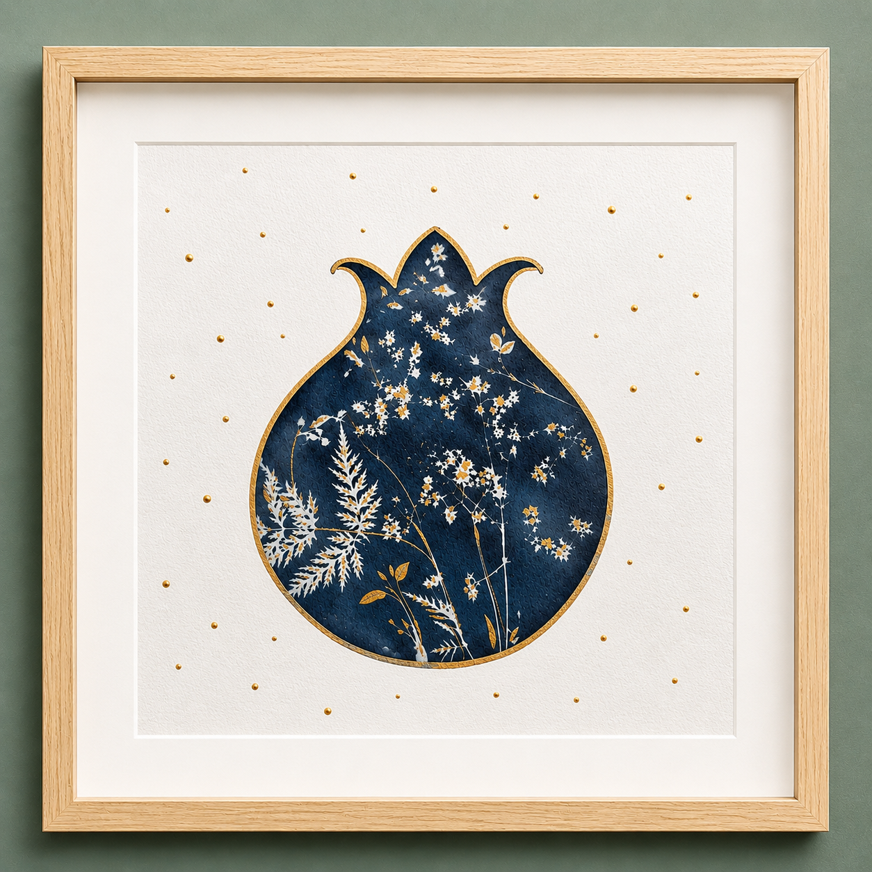 Pomegranate Cyanotype - Yalda Concept Store Persan