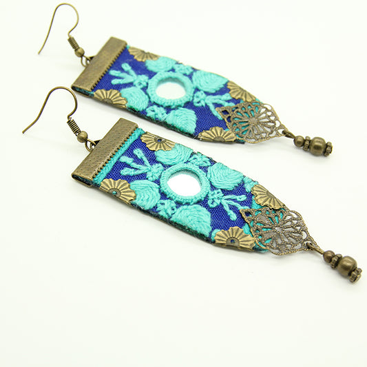 Embroidered Earrings