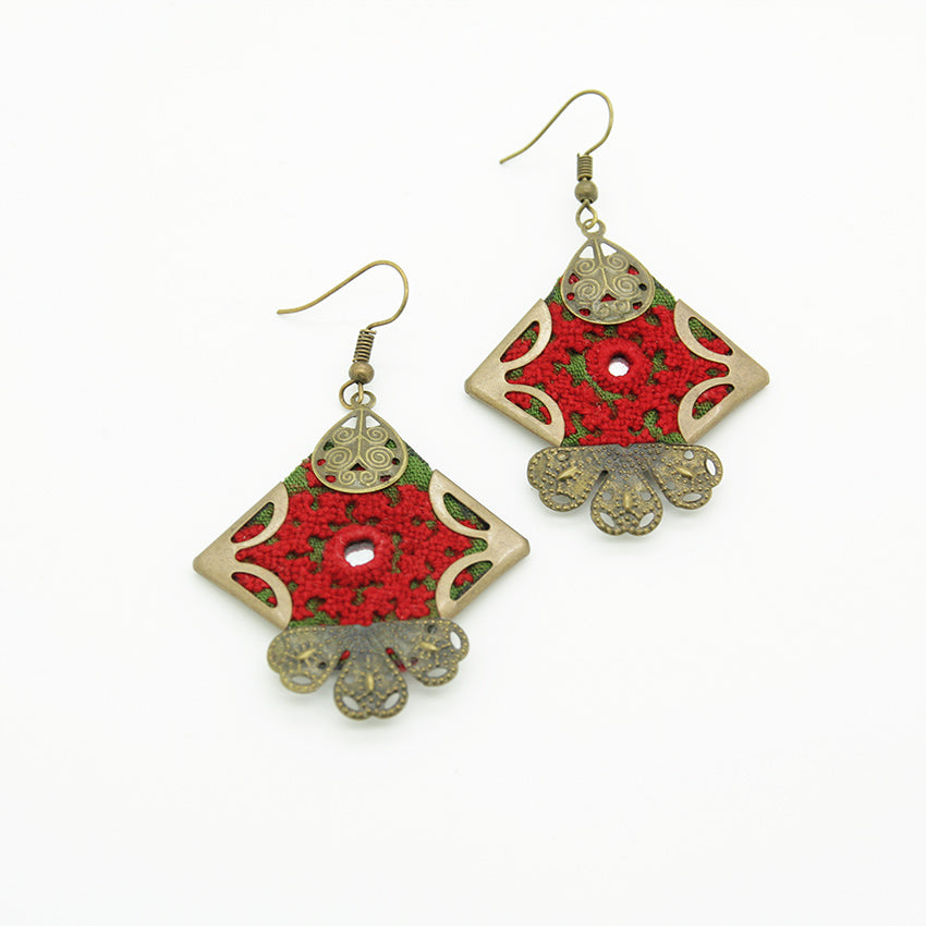 Persian Embroidered Earrings