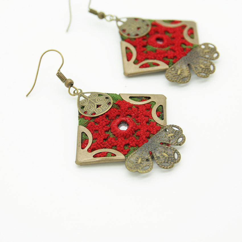 Persian Embroidered Earrings