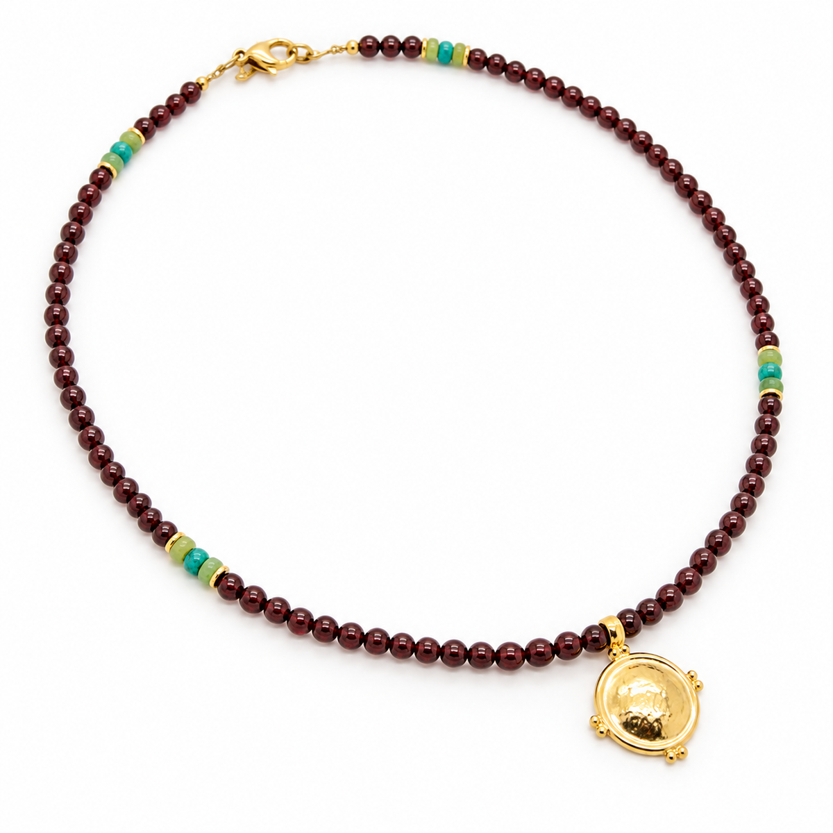 Statement Garnet Necklace - Yalda Concept Store Persan
