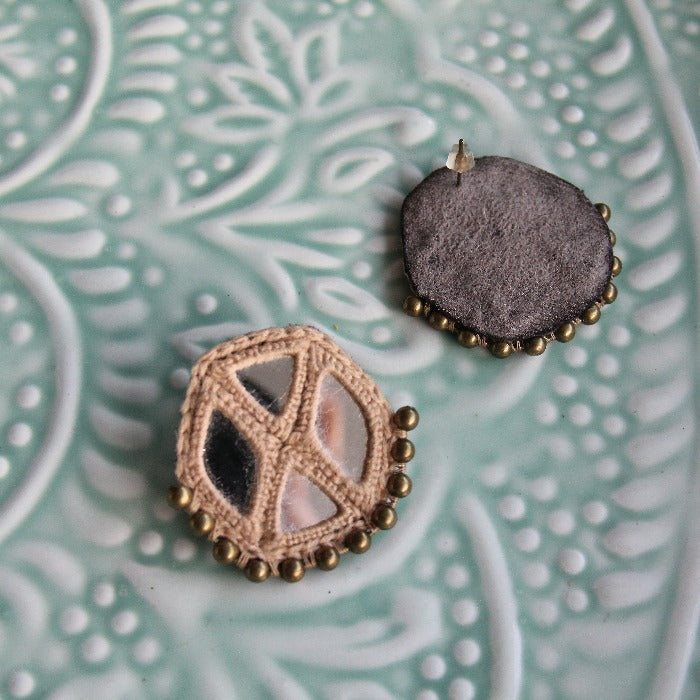 Persian Embroidered Miroir Earrings