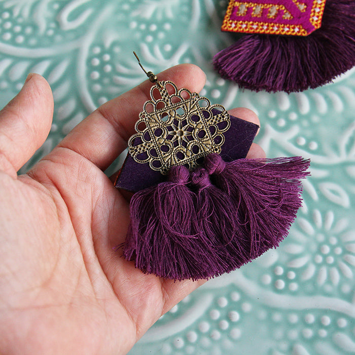 Persian Hand Embroidered Earrings