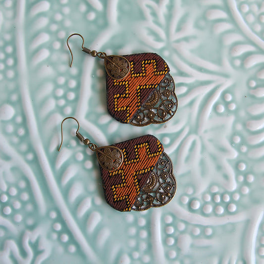 Persian Embroidered Earrings