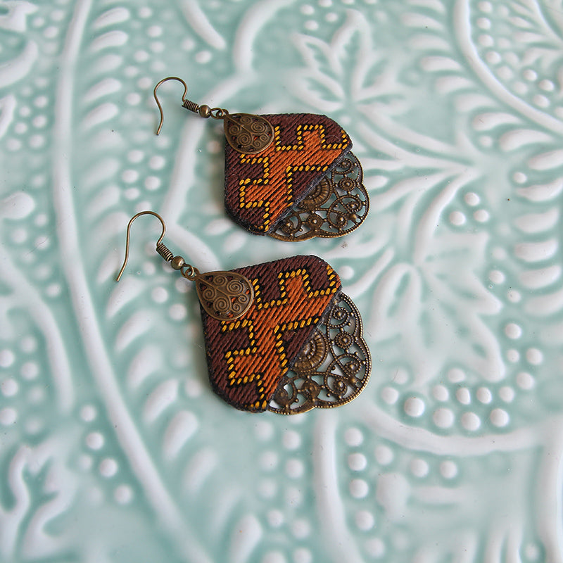 Persian Embroidered Earrings