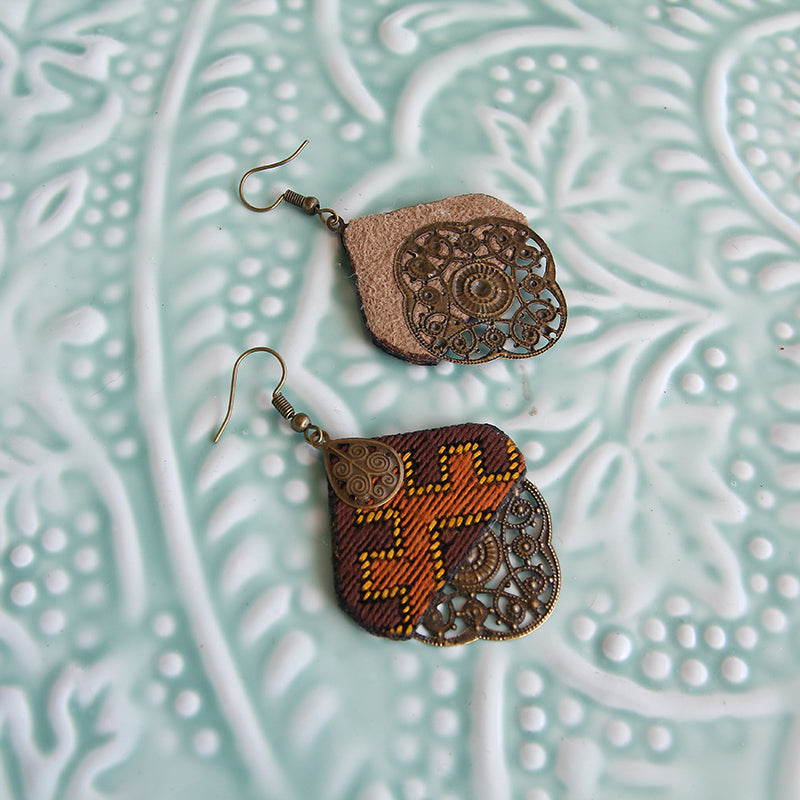 Persian Embroidered Earrings