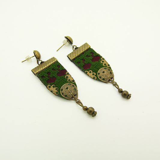 Embroidered Earrings