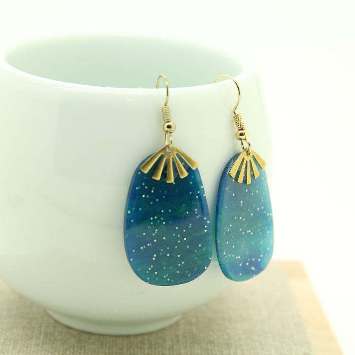 Verdant Glitter Gems Earrings