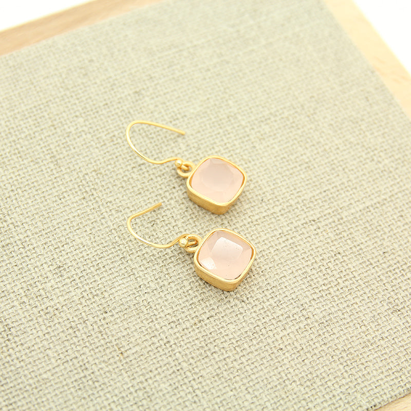 Pink Quartz  Earrings
