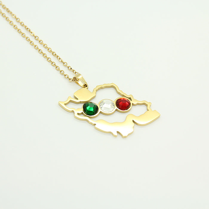 Persian map colors necklace - Yalda Concept Store Persan
