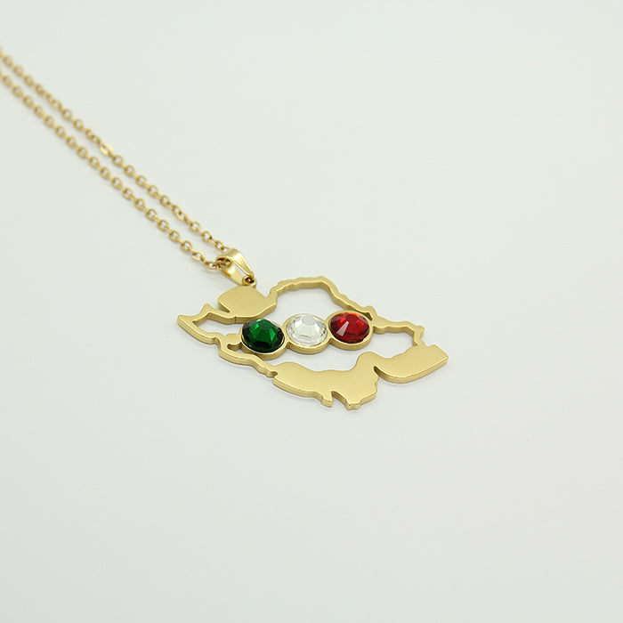 Persian map colors necklace - Yalda Concept Store Persan