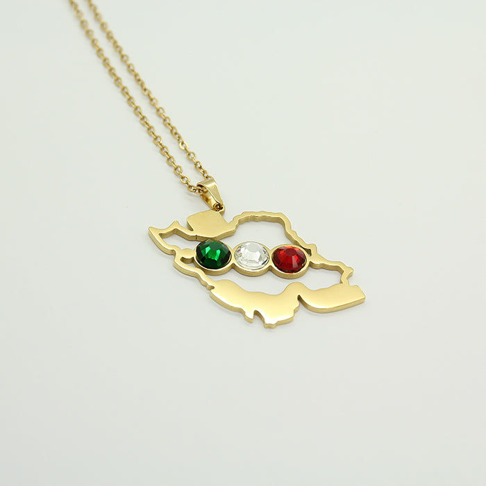 Persian map colors necklace - Yalda Concept Store Persan