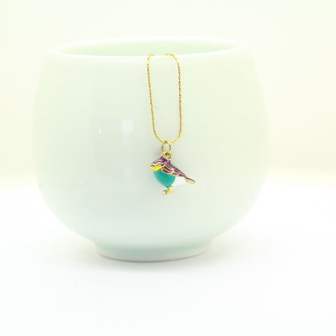 Purple Bird Necklace