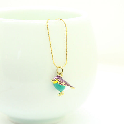 Purple Bird Necklace