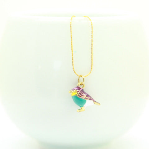 Purple Bird Necklace