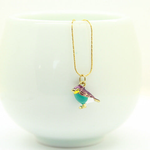 Purple Bird Necklace