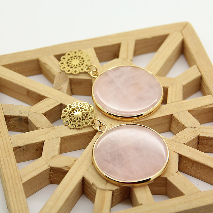 Pink Quartz Earrings