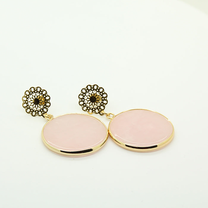 Pink Quartz Earrings