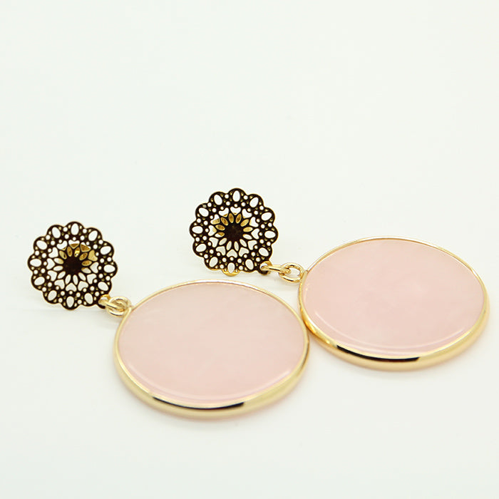 Pink Quartz Earrings