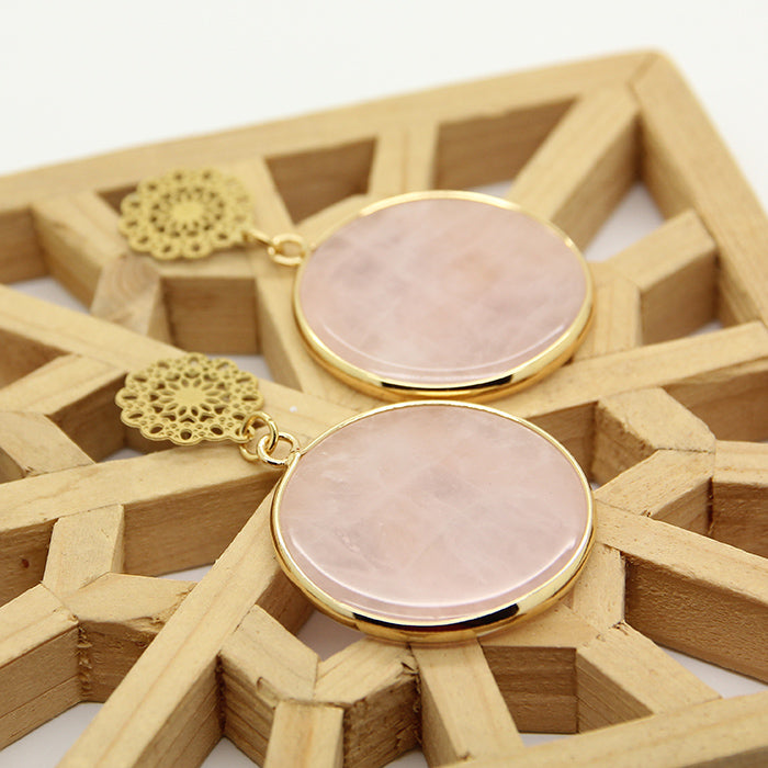 Pink Quartz Earrings