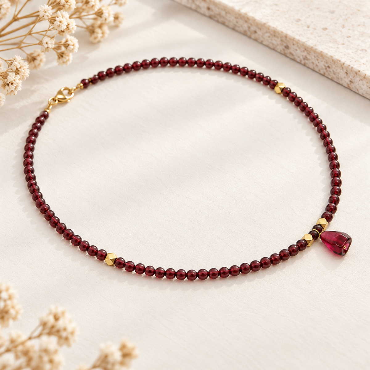 Garnet Delight Pomegranate Necklace - Yalda Concept Store Persan